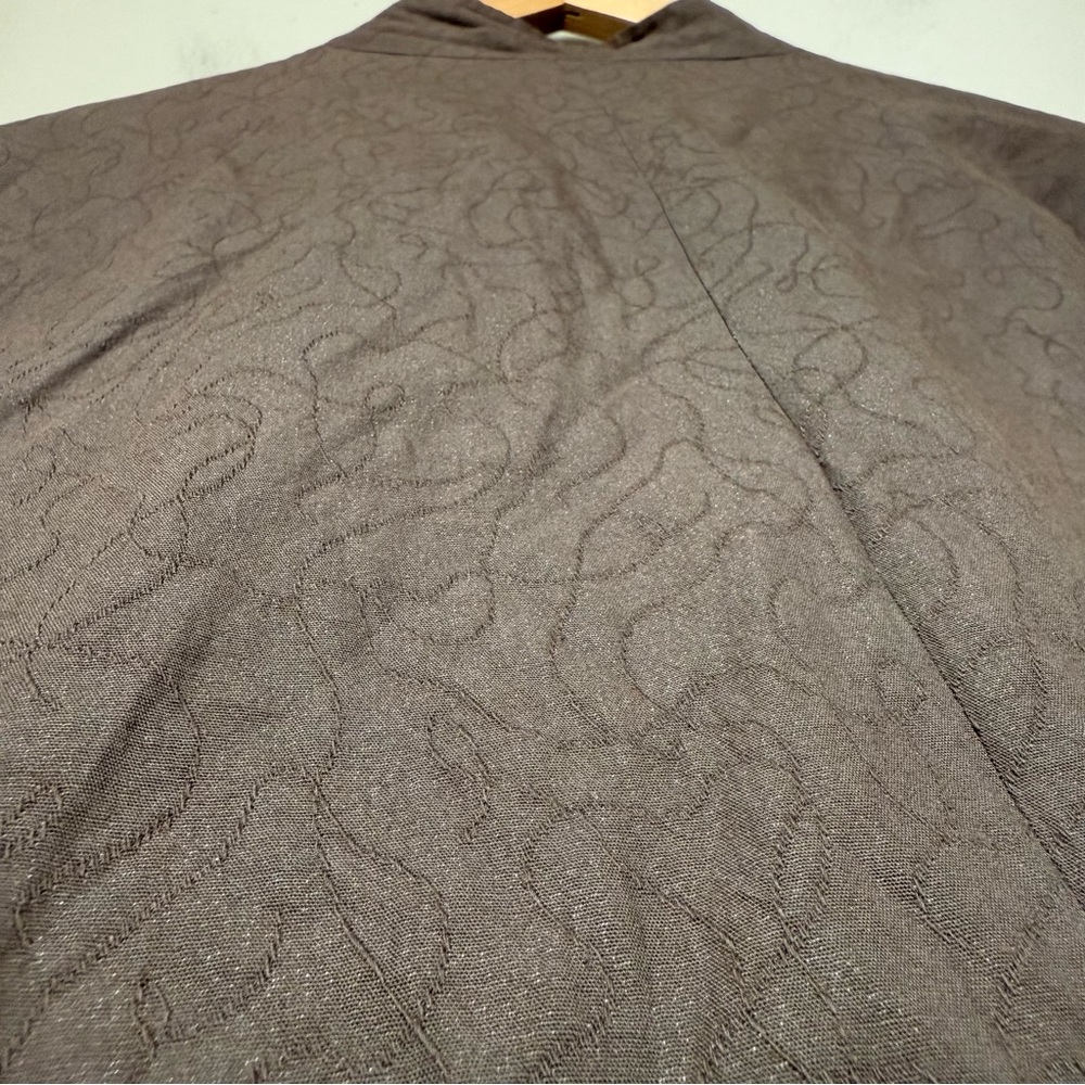 Eileen Fisher Brown Kimono Cotton Jacket - Picture 8 of 12